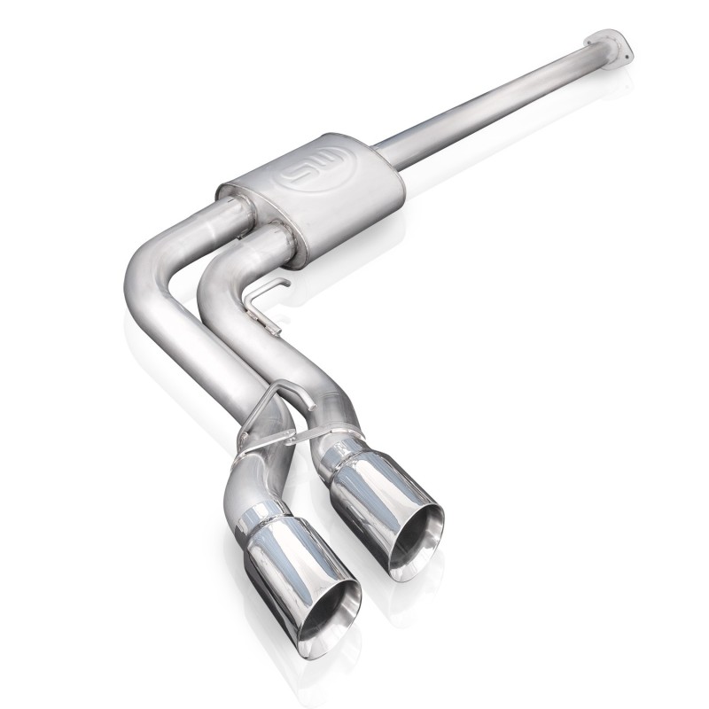 Ford F-150 Performance Exhaust - Stainless Works - Lightning Exit Cat Back with Dual Tips - Polished - `15-`20 Ford F-150 Performance Exhaust - Stainless Works - Lightning Exit Cat Back with Dual Tips - Polished - `15-`20
